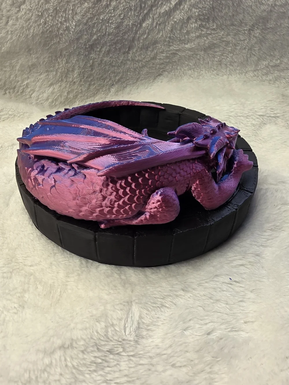 Blue & Pink Dragon Goth Trinket Jewelry Dish